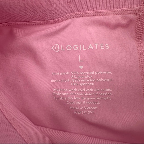 Blogilates Pink Dance Studio Wrap Skirt Skort Size Large - Picture 4 of 8